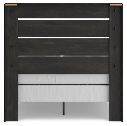 Delmorta Full Panel Bed, Dresser, Mirror, Chest and Nightstand