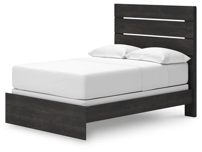 Delmorta Full Panel Bed, Dresser, Mirror, Chest and Nightstand