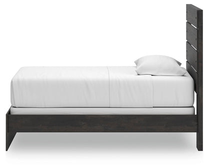 Delmorta Twin Panel Bed, Dresser and Mirror