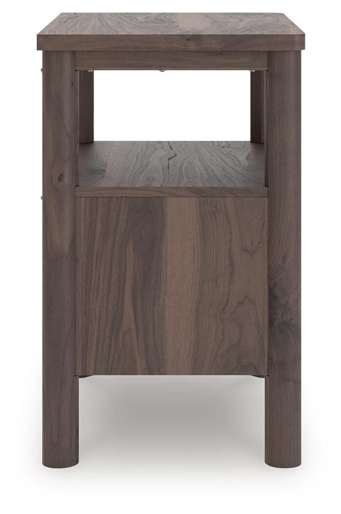 Cadmori Full Upholstered Panel Platform Bed, Dresser, Mirror, Chest and Nightstand