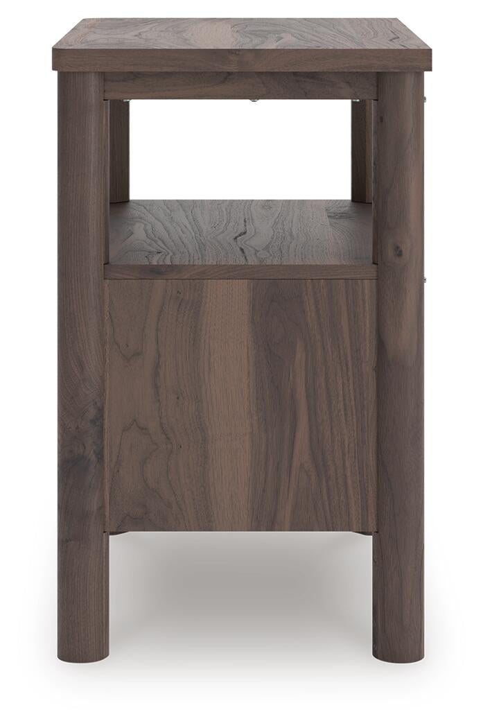 Cadmori Twin Upholstered Panel Platform Bed, Dresser, Mirror, Chest and Nightstand