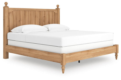 Galletyn King Panel Bed with Mirrored Dresser
