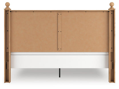 Galletyn King Panel Bed with Mirrored Dresser
