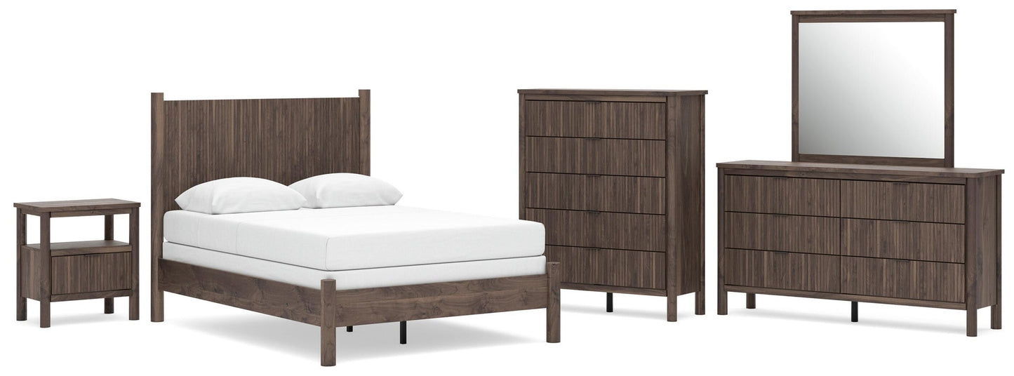 Cadmori Full Panel Bed, Dresser, Mirror, Chest and Nightstand