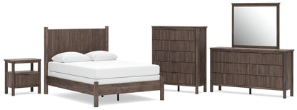 Cadmori Full Panel Bed, Dresser, Mirror, Chest and Nightstand