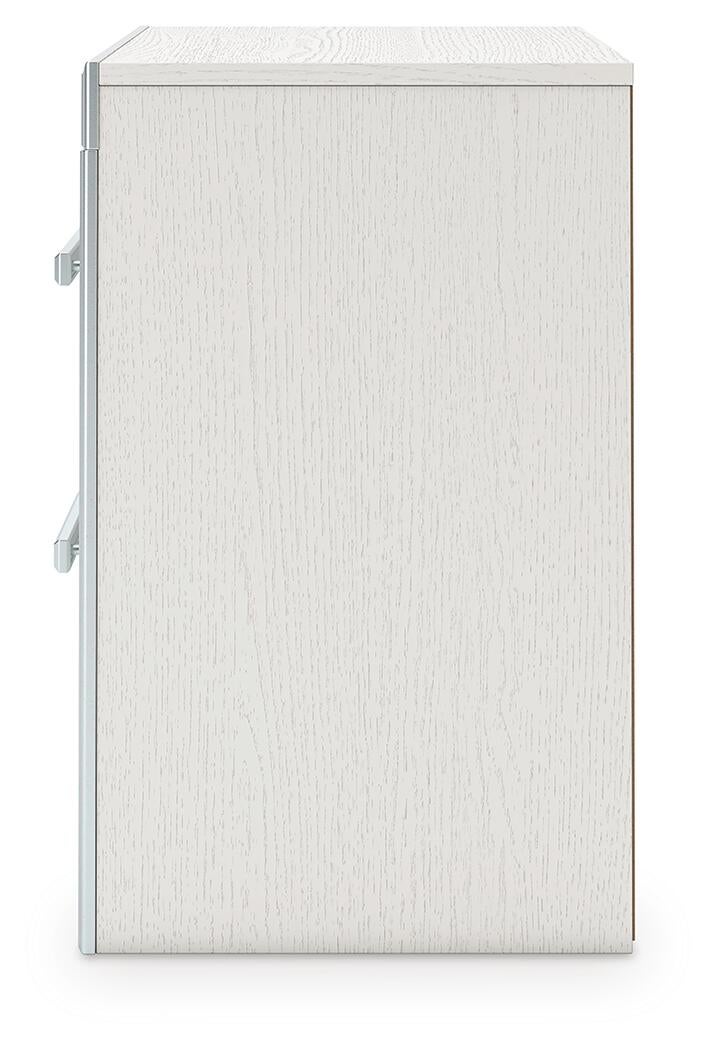 Birmonton King Upholstered Panel Platform Bed, Dresser, Mirror, Chest and Nightstand