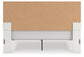 Birmonton King Upholstered Panel Platform Bed, Dresser and Mirror