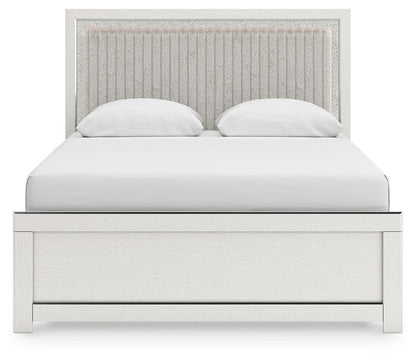 Birmonton Queen Upholstered Panel Bed, Dresser, Mirror, Chest and Nightstand