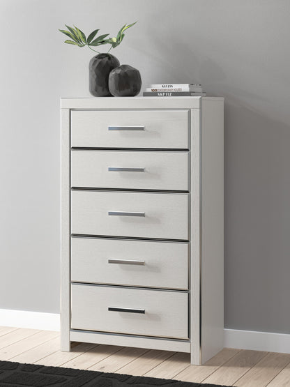 Birmonton Queen Upholstered Panel Bed, Dresser, Mirror, Chest and Nightstand
