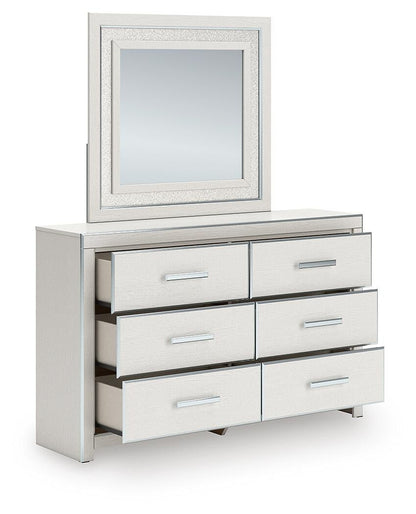 Birmonton Queen Upholstered Panel Bed, Dresser, Mirror and Nightstand