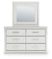Birmonton King Upholstered Bed, Dresser, Mirror, Chest and Nightstand