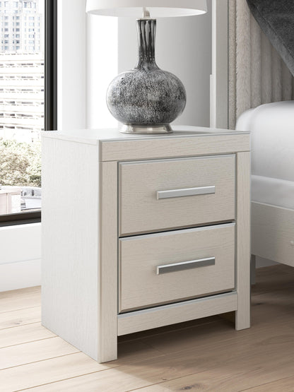 Birmonton King Upholstered Bed, Dresser, Mirror, Chest and Nightstand