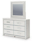 Birmonton Queen Upholstered Bed, Dresser, Mirror and Nightstand
