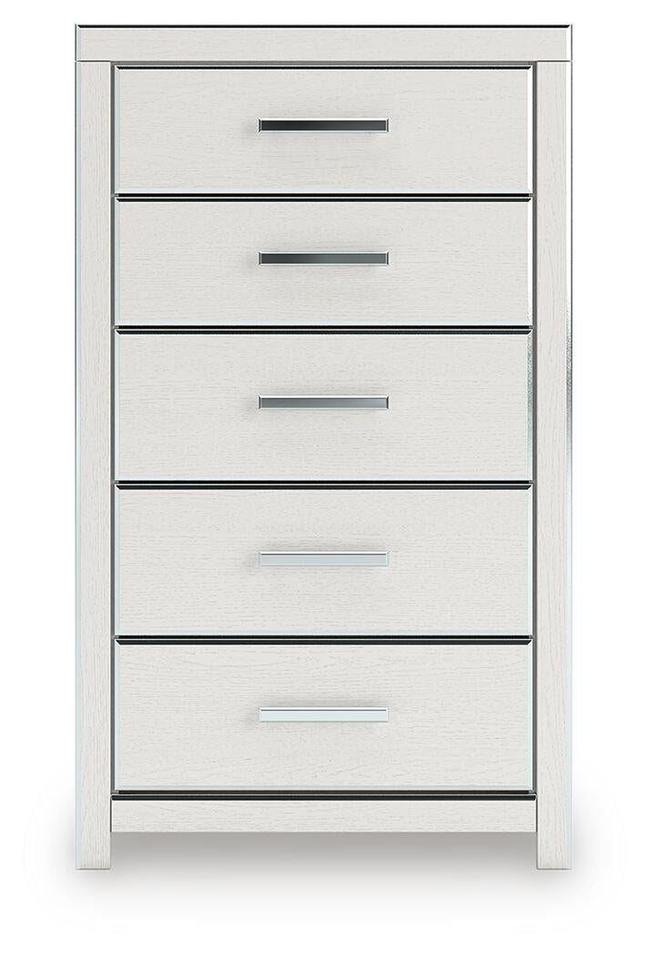 Birmonton King Upholstered Panel Bed, Dresser, Mirror, Chest and Nightstand