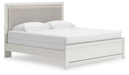 Birmonton King Upholstered Panel Bed, Dresser, Mirror, Chest and Nightstand