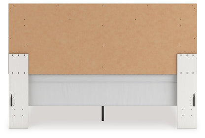 Birmonton King Upholstered Panel Bed, Dresser, Mirror and Nightstand