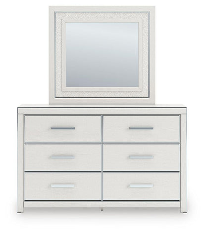 Birmonton King Upholstered Panel Bed, Dresser and Mirror