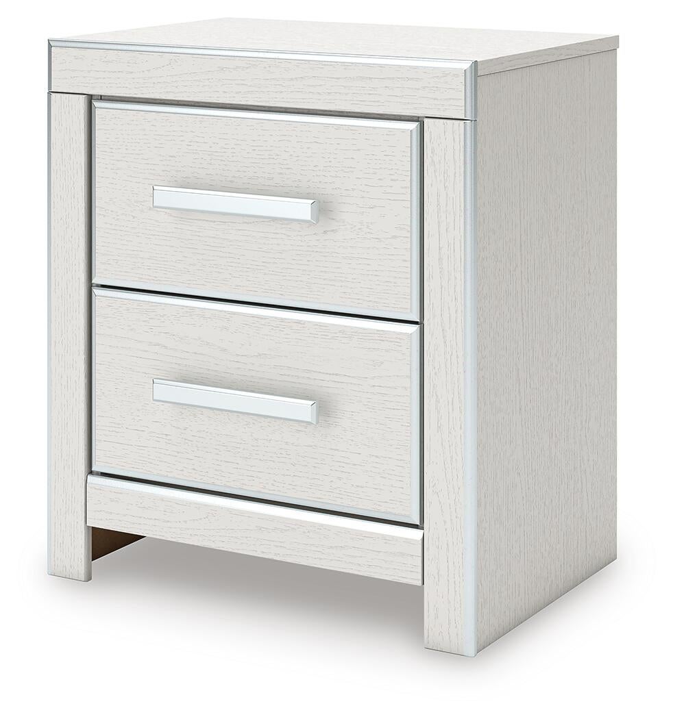 Birmonton King Upholstered Panel Platform Storage Bed, Dresser, Mirror and Nightstand