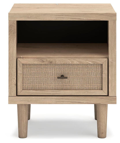 Cielden California King Upholstered Bed with Roll Slats, Dresser, Mirror, Chest and Nightstand