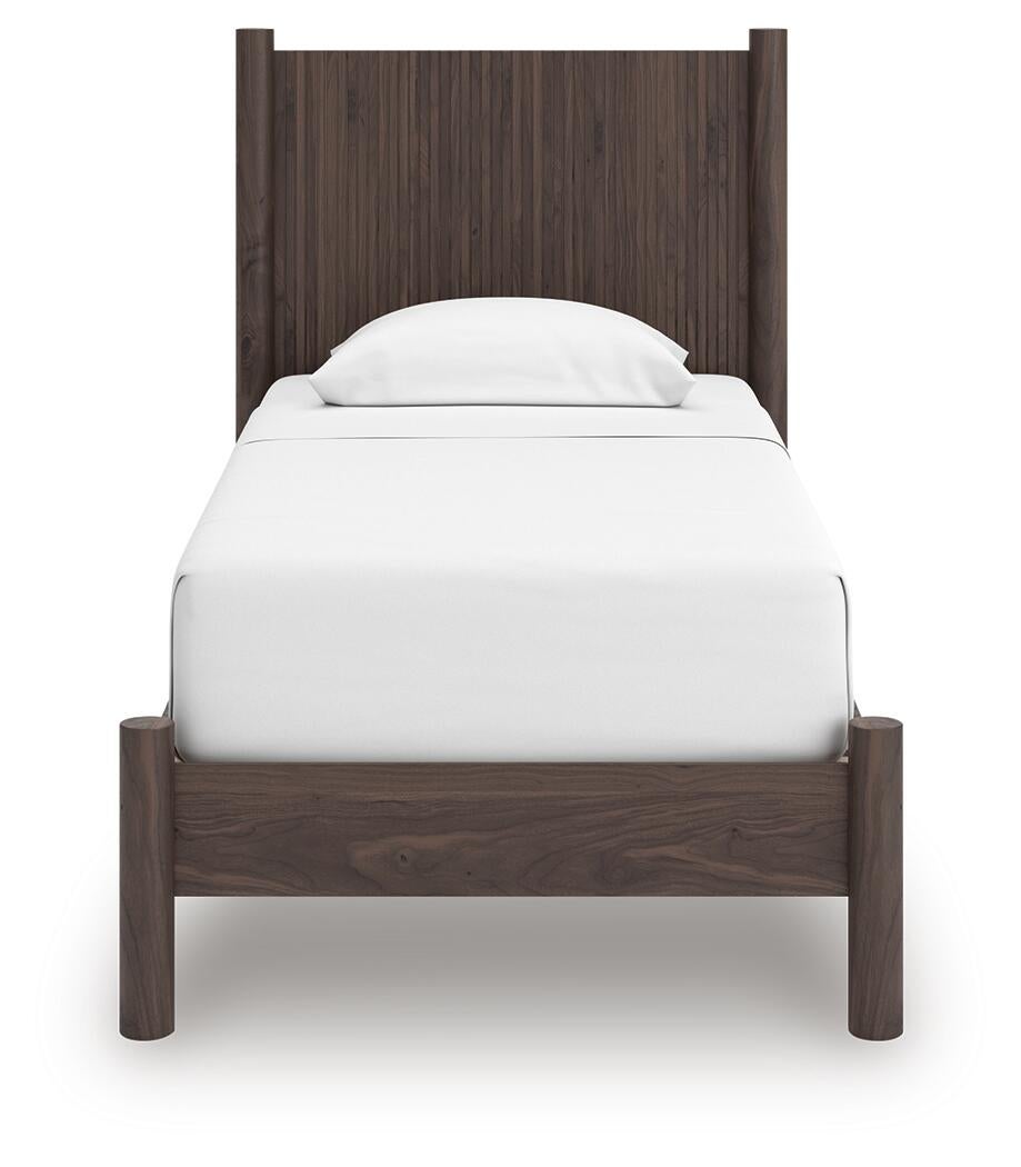 Cadmori Twin Panel Platform Bed, Dresser and Mirror