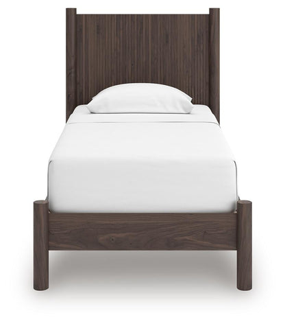 Cadmori Twin Panel Platform Bed, Dresser and Mirror