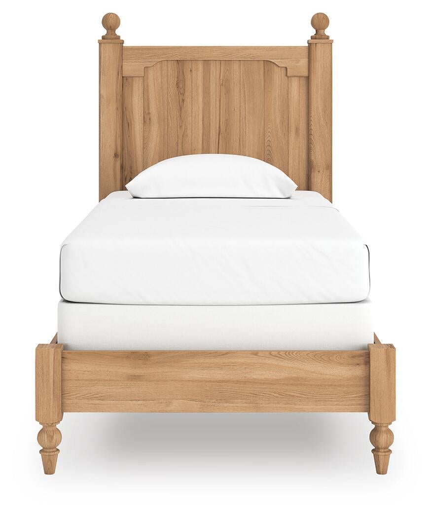 Galletyn Twin Panel Bed with Mirrored Dresser and Nightstand