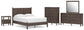 Pamytta Queen Panel Platform Bed, Dresser, Mirror, Chest and Nightstand