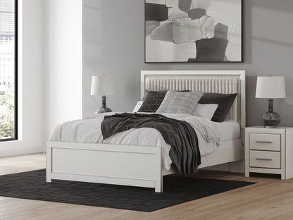 Birmonton Queen Upholstered Panel Bed, Dresser, Mirror and Nightstand