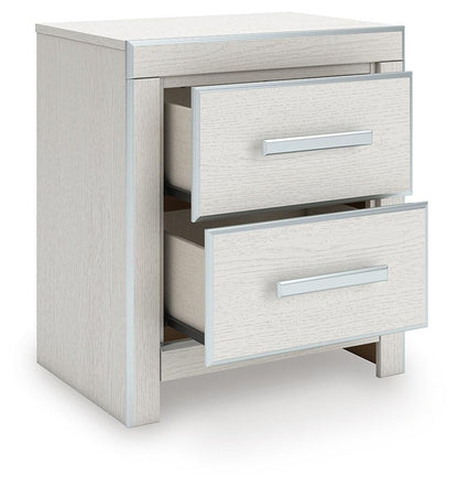 Birmonton Queen Upholstered Panel Platform Bed, Dresser, Mirror and Nightstand