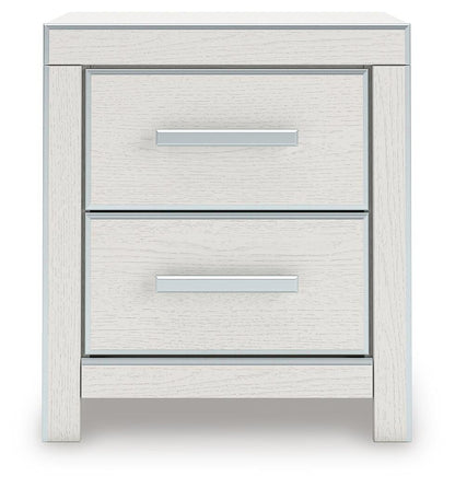 Birmonton California King Upholstered Bed, Dresser, Mirror and Nightstand