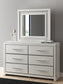Zuraleus California King Upholstered Bed, Dresser and Mirror