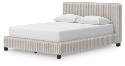 Birmonton Queen Upholstered Bed, Dresser, Mirror, Chest and Nightstand