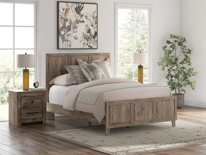 Keithland Queen Panel Bed with Mirrored Dresser and Nightstand