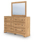 Galletyn Twin Panel Bed with Mirrored Dresser
