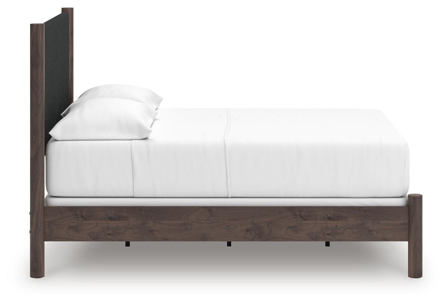 Cadmori Full Upholstered Panel Bed, Dresser and Mirror