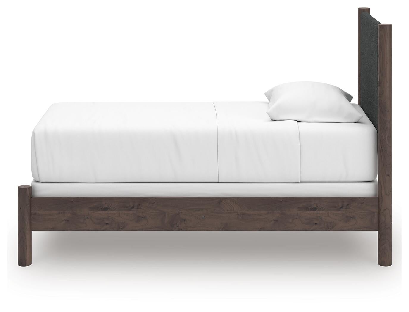 Cadmori Twin Upholstered Panel Bed, Dresser and Mirror