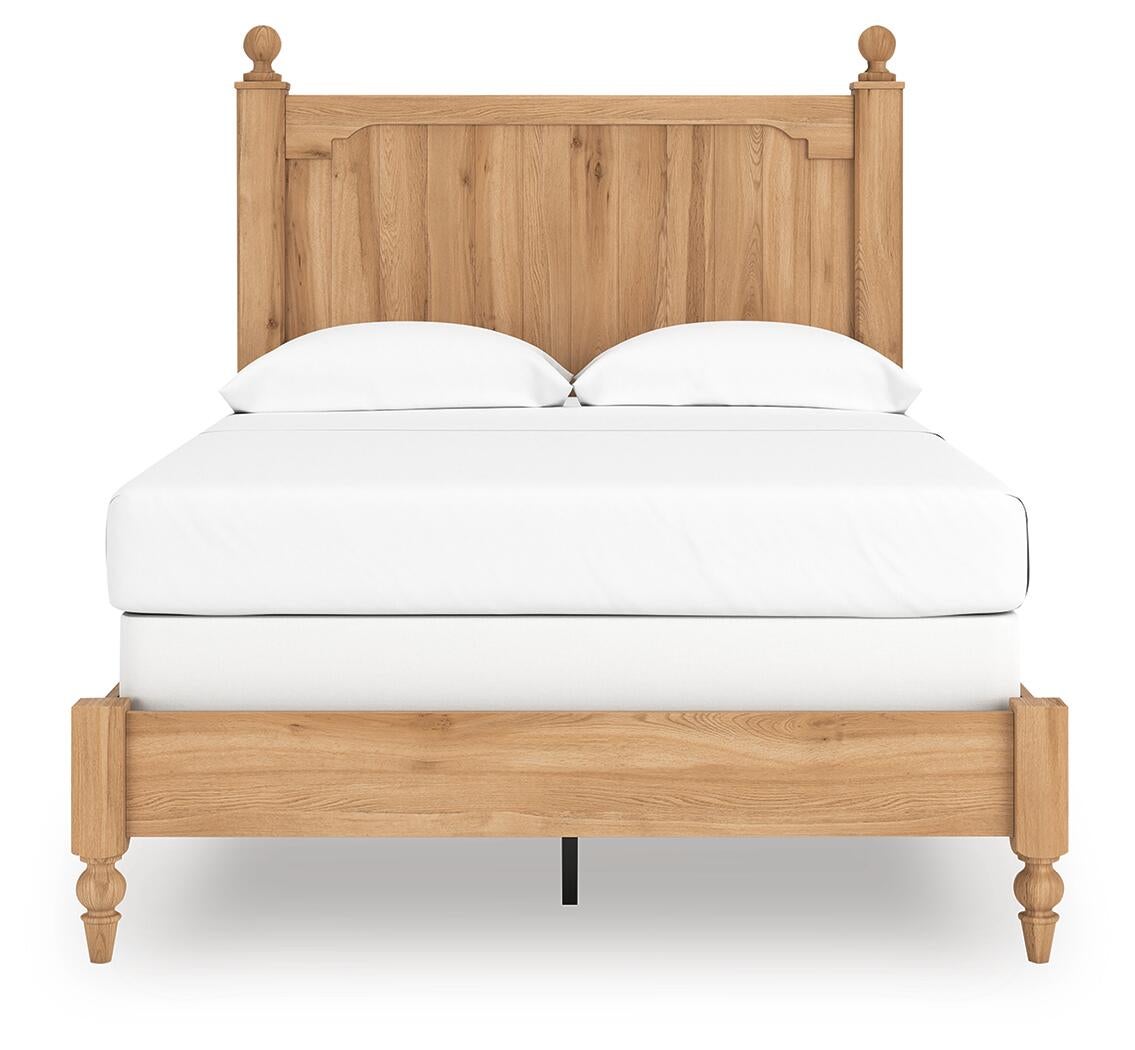 Galletyn Full Panel Bed with Mirrored Dresser