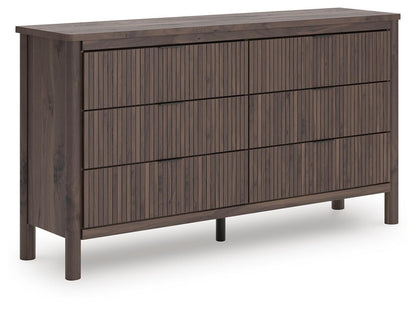 Cadmori King Panel Platform Bed, Dresser, Mirror and Nightstand