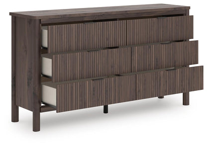 Cadmori King Panel Platform Bed, Dresser, Mirror and Nightstand