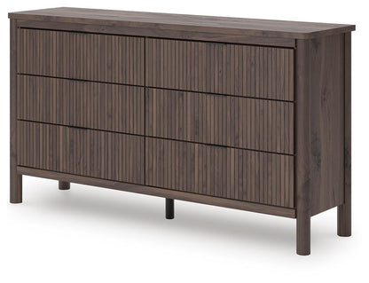 Cadmori King Panel Platform Bed, Dresser, Mirror and Nightstand