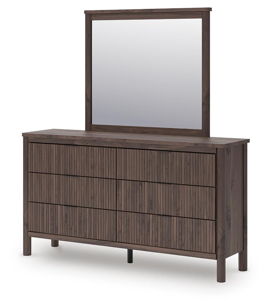 Cadmori King Panel Bed, Dresser, Mirror, Chest and Nightstand