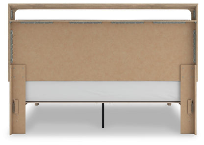 Hollymount King Upholstered Platform Bed, Dresser and Mirror