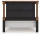 Chadworth Queen Poster Bed with Mirrored Dresser and Nightstand