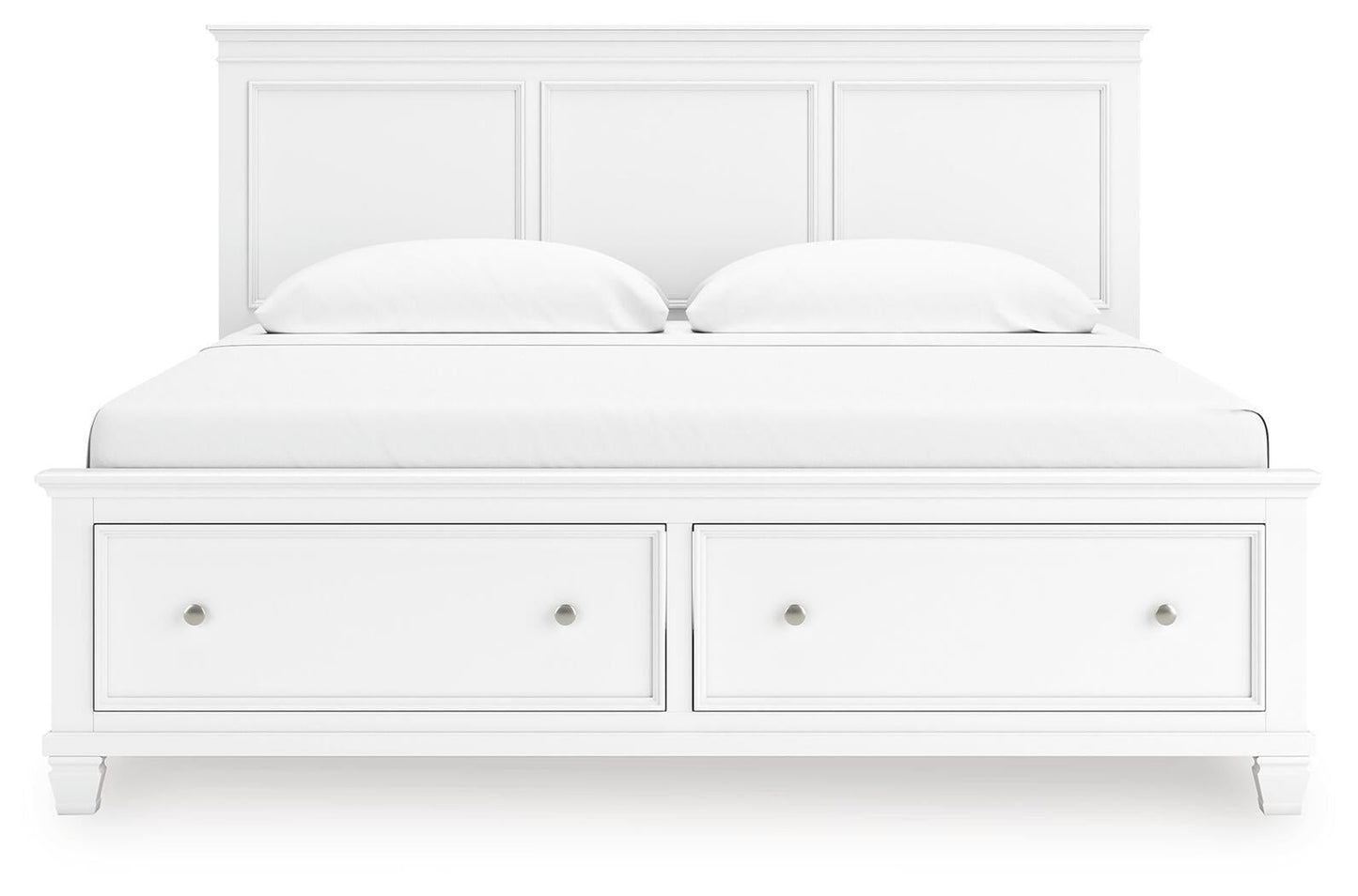 Fortman King Panel Storage Bed with Mirrored Dresser