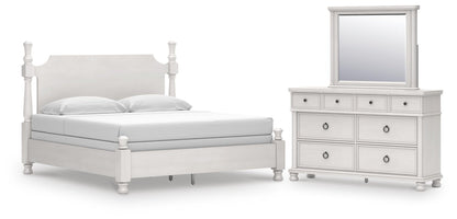 Chadworth King Poster Bed, Dresser and Mirror
