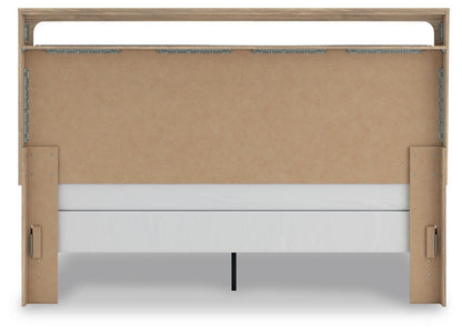 Hollymount King Upholstered Panel Bed, Dresser, Mirror and Nightstand