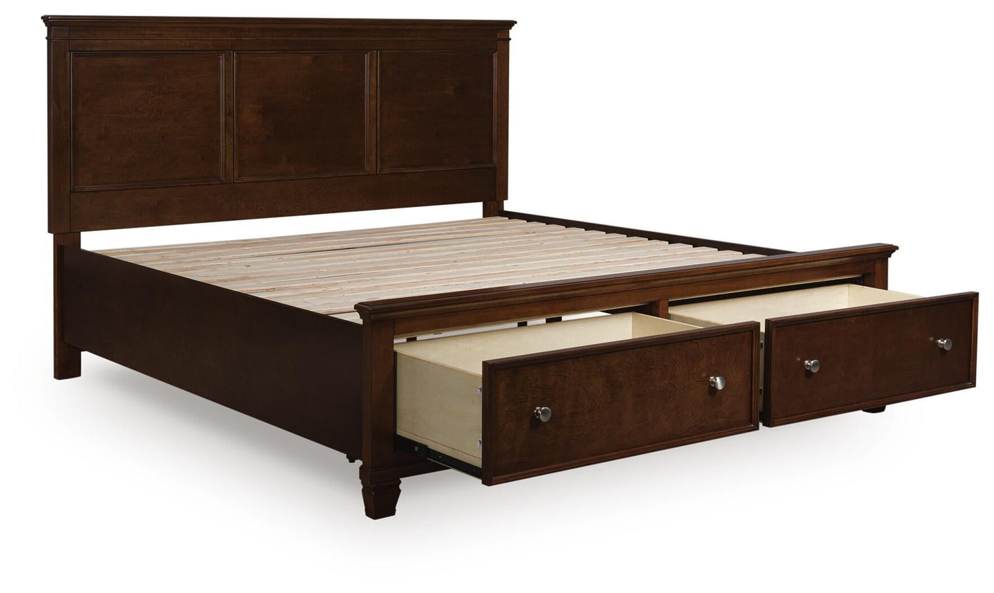 Danabrin King Panel Storage Bed, Dresser, Mirror and Nightstand