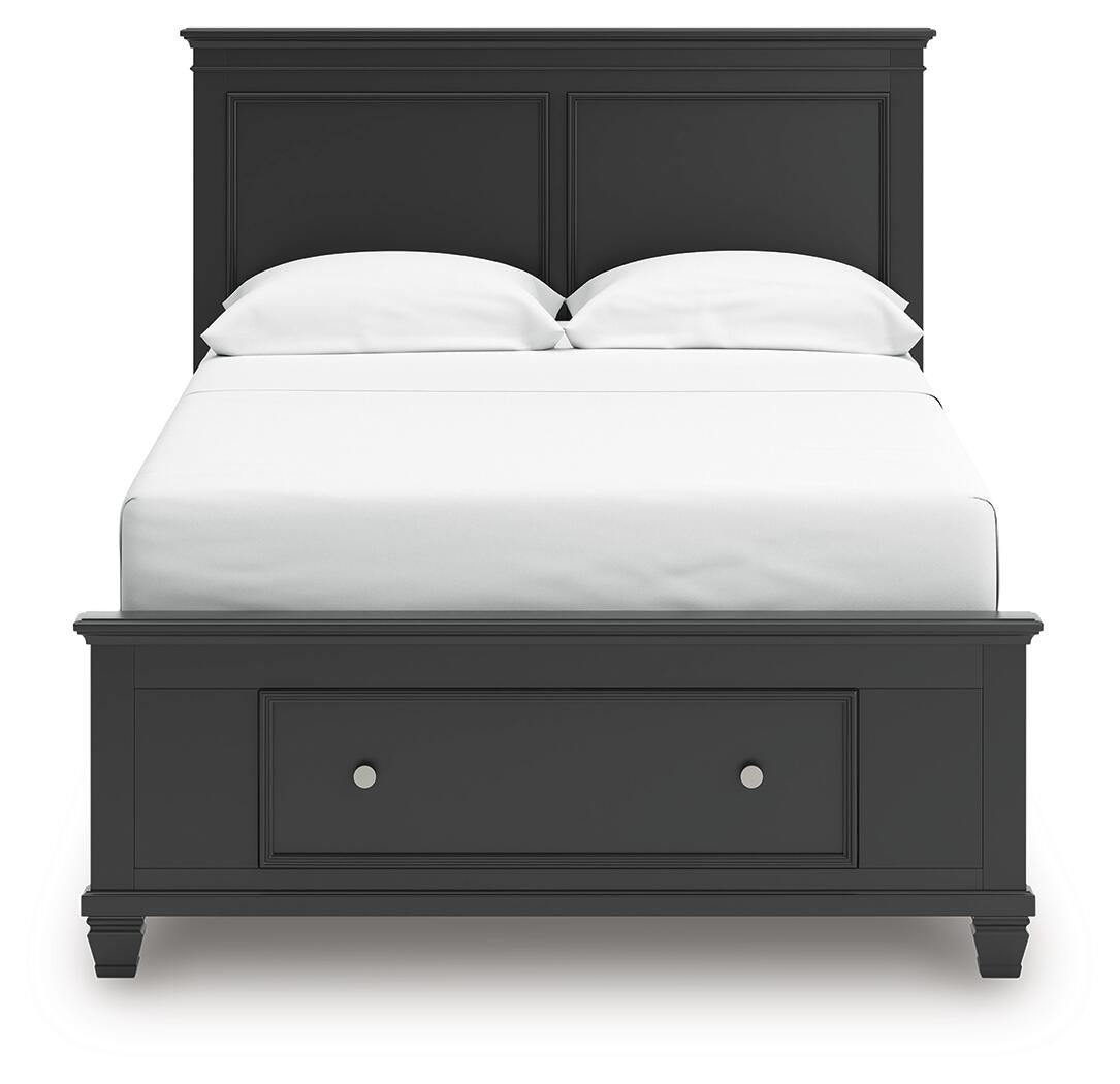 Lanolee Full Panel Storage Bed, Dresser, Mirror and Nightstand