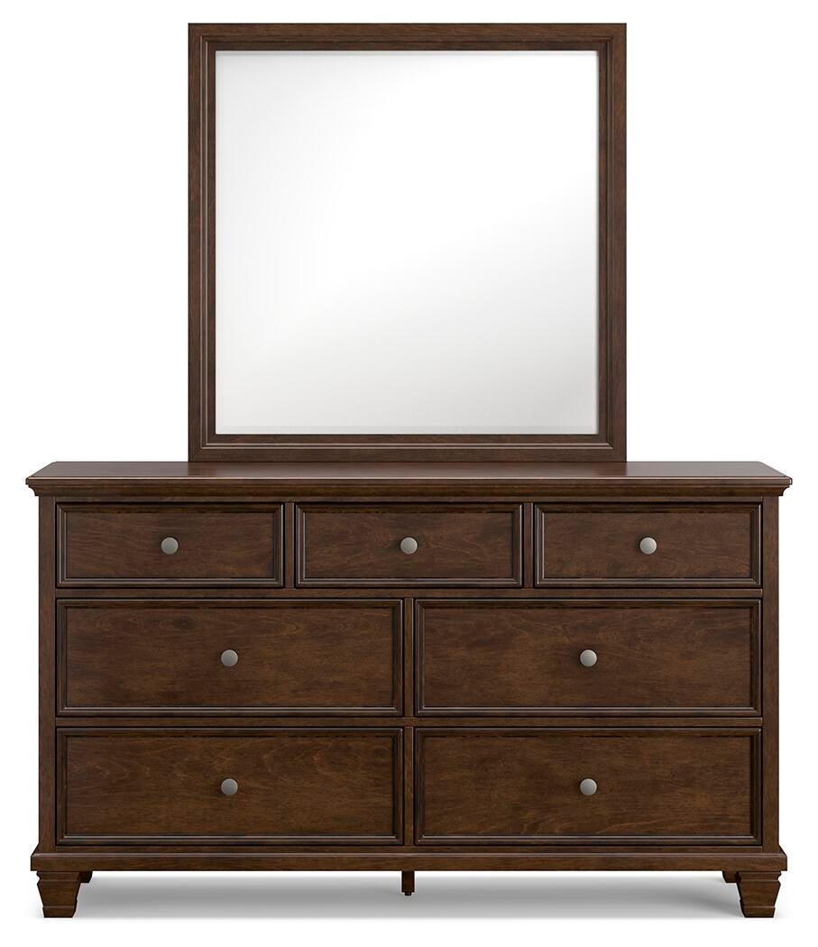 Danabrin Queen Panel Storage Bed, Dresser, Mirror and Nightstand