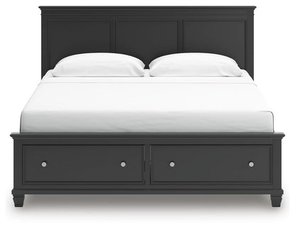 Lanolee King Panel Storage Bed, Dresser and Mirror